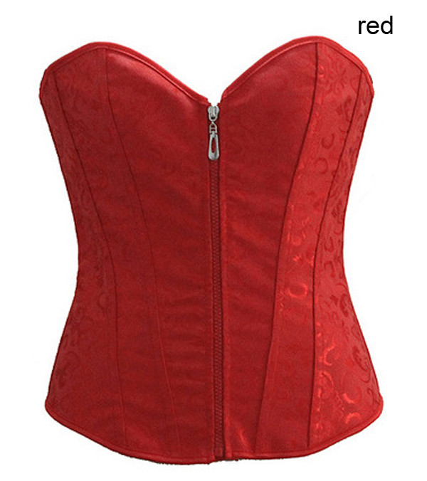 EuroStyleWomenPrintingZipperUpBacklessStraplessWaistTrainingCorset-ZHE092340