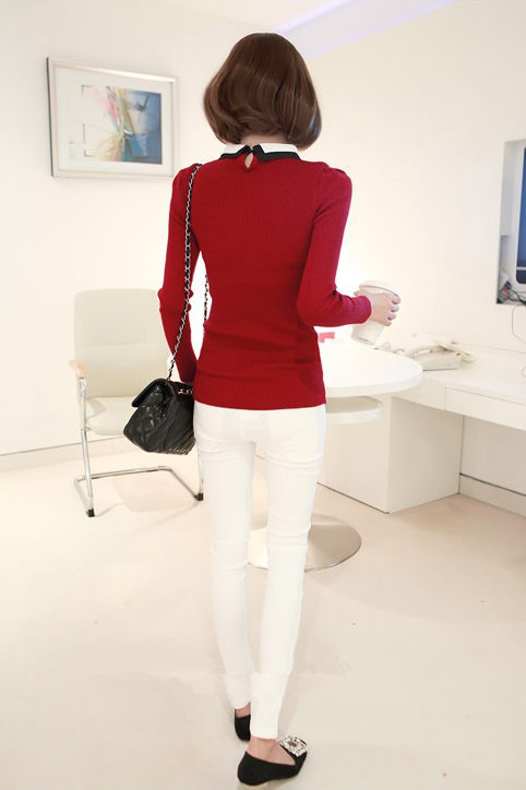 European2014AutumnLatestPantFashionCasualWhiteVersatileHighWaistWomenFittedNinthPantForSale-YXT081911WI