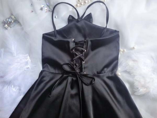 FantasticallySeductiveDressStrapsBowBacklessBandageDressNightClubBlackCottonDress-ZHT082102BA