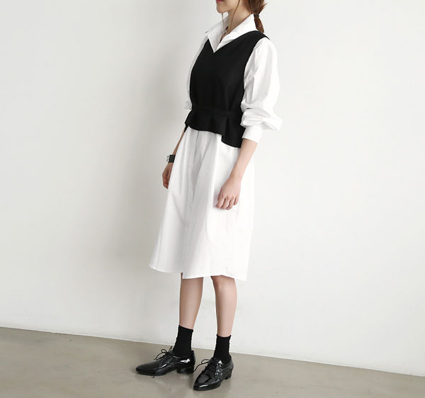 FashionBlackTopWithWhiteShirtDress-TZK082413WI