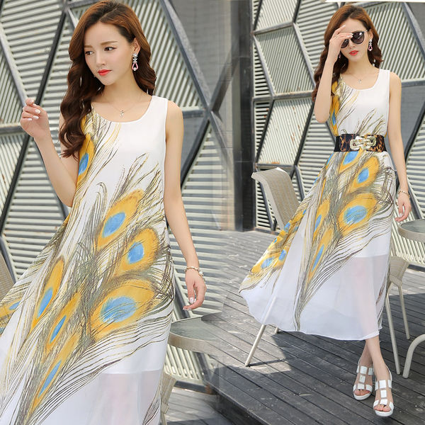 FashionBohemianPrintedSummerLongDress-AZK052503