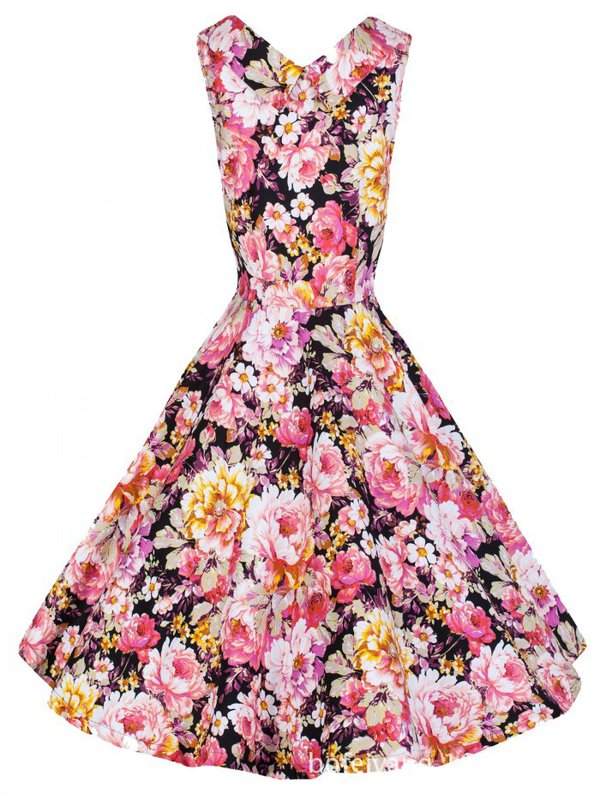 FashionEuroStyleWomenSleevelessBacklessFloralPrintingDresses-ZME092359A