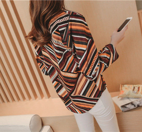 FashionPrintingChicLapelLongSleeveIndividualWomenBlouse-XFE120817B