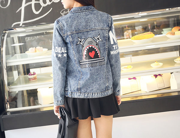 FashionableLightBlueLongSleeveLoose-fittingRetroDenimJacket-XFE082720LB