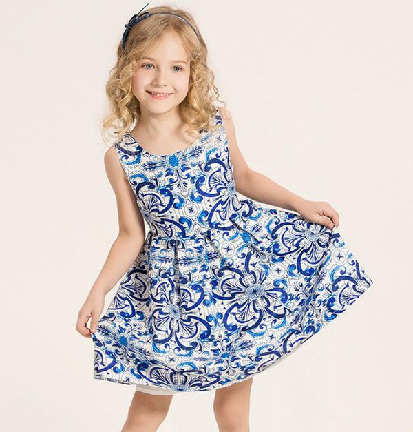 FashionableSleevelessPrintONeckGirlsDresses-CMK062307