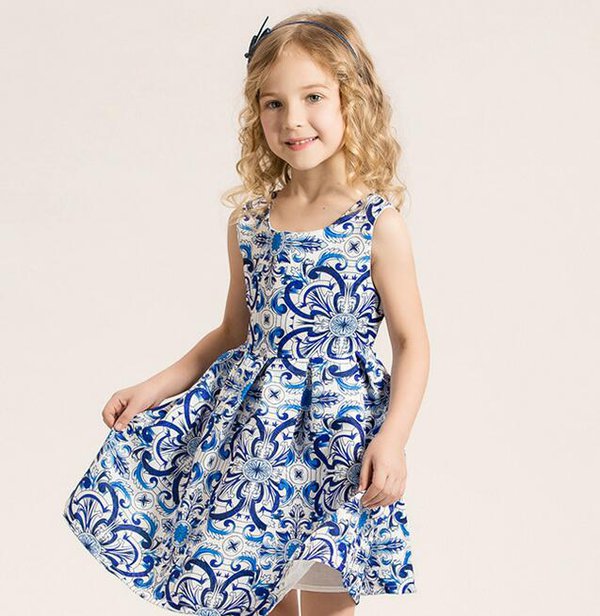 FashionableSleevelessPrintONeckGirlsDresses-CMK062307