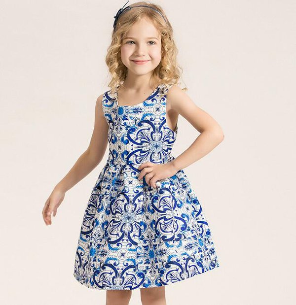 FashionableSleevelessPrintONeckGirlsDresses-CMK062307