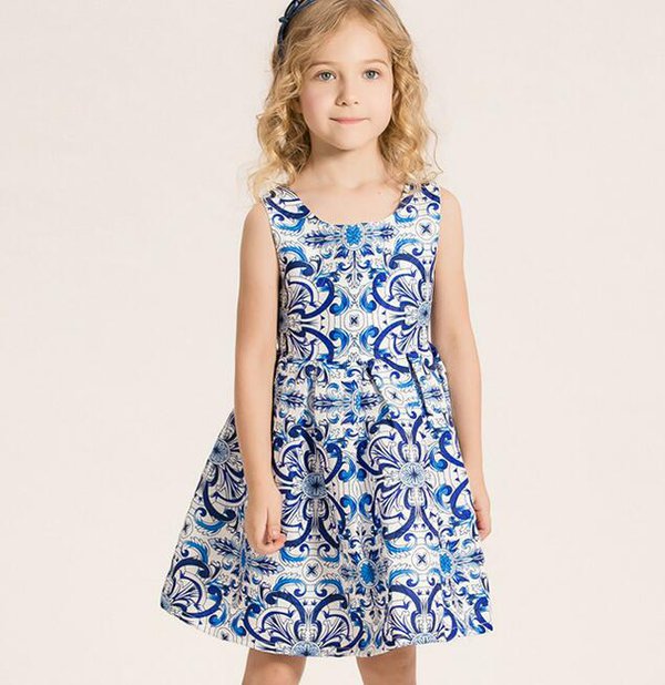 FashionableSleevelessPrintONeckGirlsDresses-CMK062307