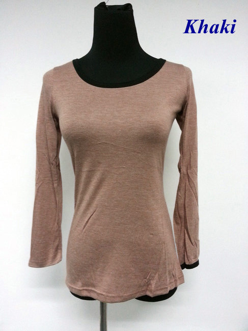 FlodingU-neckSlimMulti-colorCasualUnderShirt-MT010601