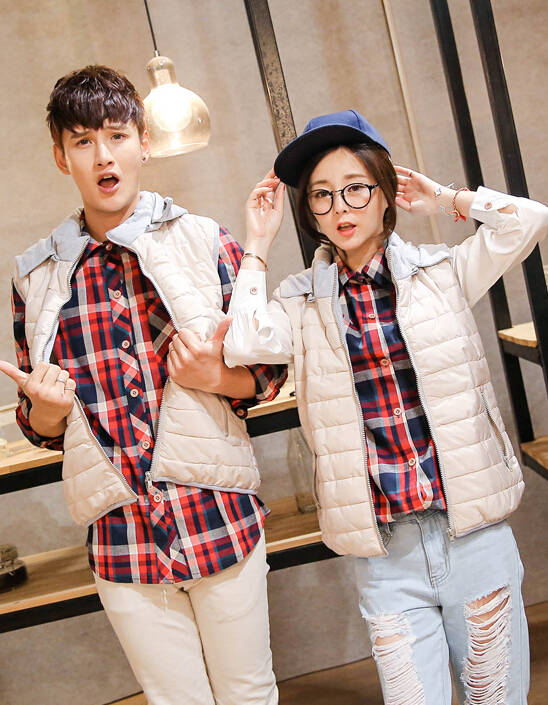 HighQualityConciseStyleHoodiesZipUpSleevelessWaistcoatForCouple-XHE072525A