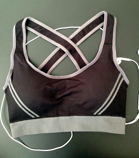 HighQualityCottonBlackSplitJointSportMatchCheaperWomenBra-XHE040118BA