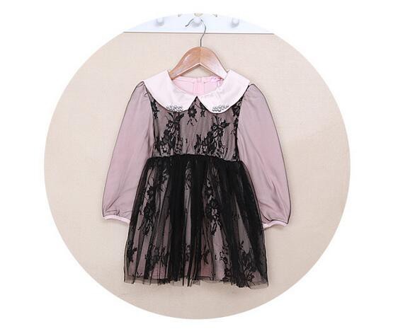 HighQualityEmbroideryLaceLongSleeveGirlsDress-YMK082582