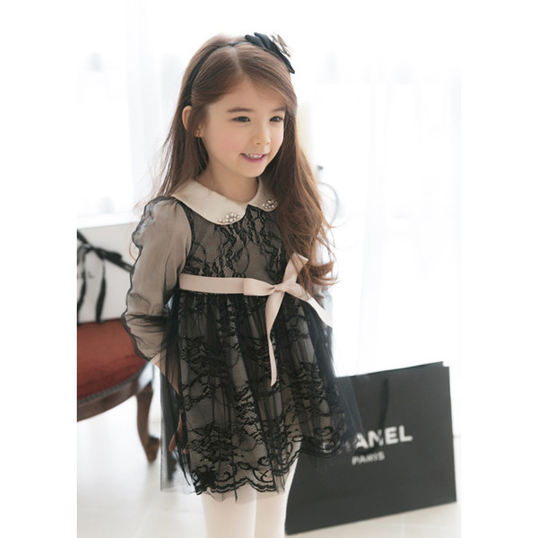 HighQualityEmbroideryLaceLongSleeveGirlsDress-YMK082582