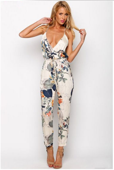 HotSaleSexyWomenStrapsFloralPrintingBacklessJumpsuit-ZME051535