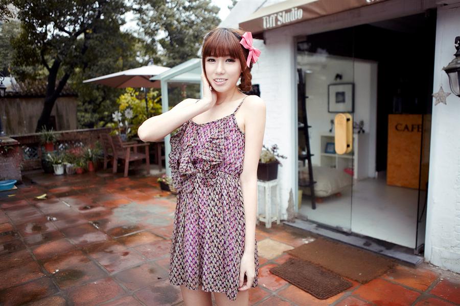 HotSaleWomenFloralColorBlockChiffonStrapsDressPurple-XL050913PR
