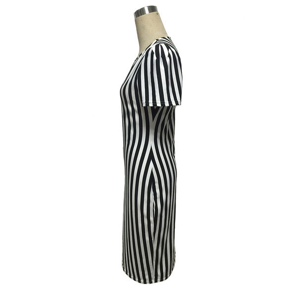 HotSellingStripeONeckCasualMidiDress-TZK072909SR