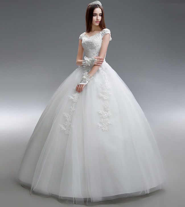 ImpressionWhiteBeadingEmbellishedA-linePrincessBridalGown-XME090432WI