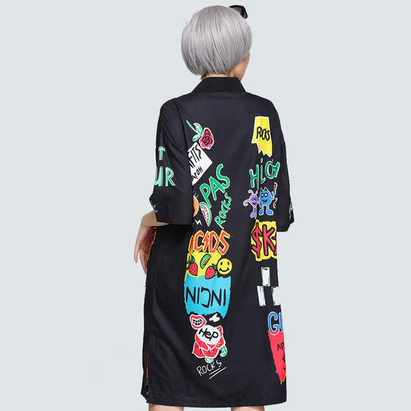 JapanFashionCartoonPrintShirtSlitCasualDress-TFK060840BA