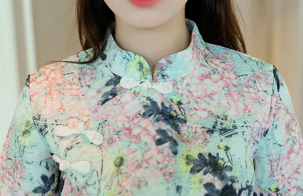 JapanPrintStandCollarSlimCheongsamDress-TZK072506