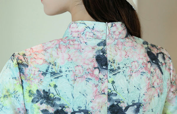 JapanPrintStandCollarSlimCheongsamDress-TZK072506