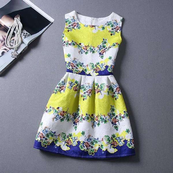 KoreanBrandWomenFloralPatternSummerDress-LYK022205WI