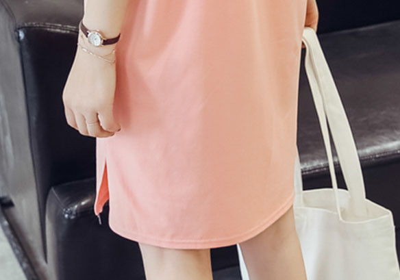 KoreanCollegeStyleCartoonPrintedLooseCasualDress-TFK051136