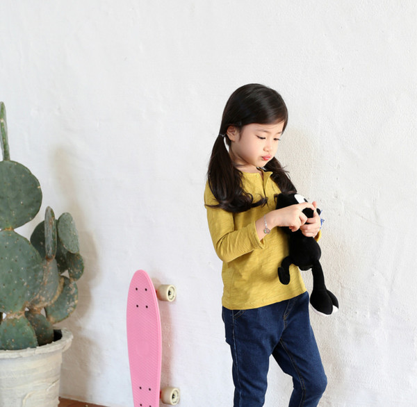 KoreanFashionMotherAndDaughterClothingSolidTops-YHK091232