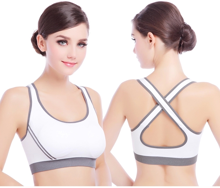 KoreanNewArrivalSportStyleCottonWhiteWomenBra-XHE040118WI