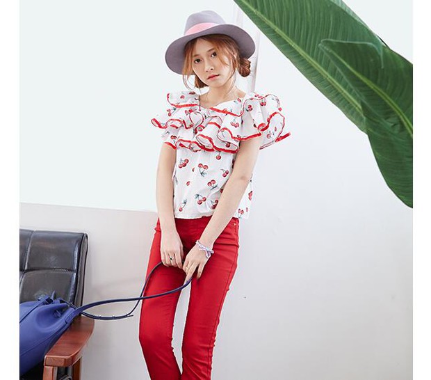 KoreanNewDesignFloralPrintingBlouse-ZMK032311