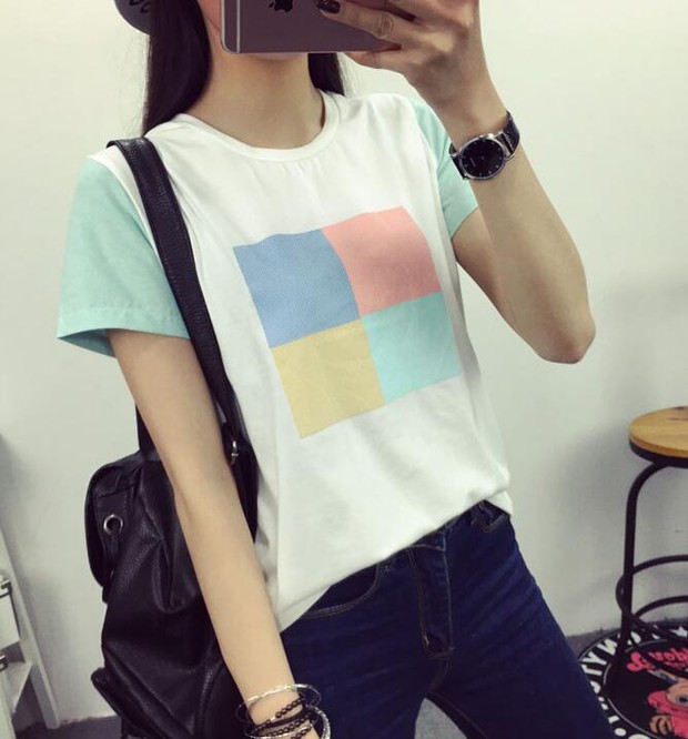 KoreanNewPrintingCollegeStyleT-Shirt-ZMK032520WI