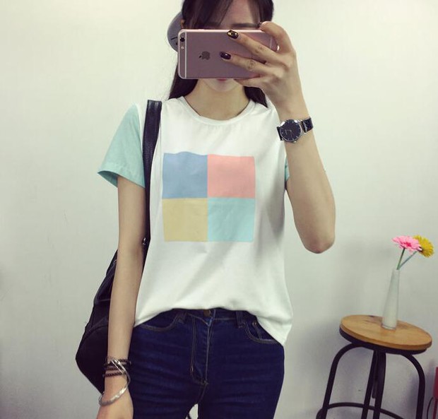 KoreanNewPrintingCollegeStyleT-Shirt-ZMK032520WI