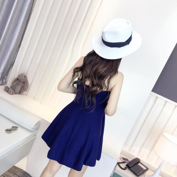 KoreanSexyBacklessSleevelessSlimPartyDress-TFK051031