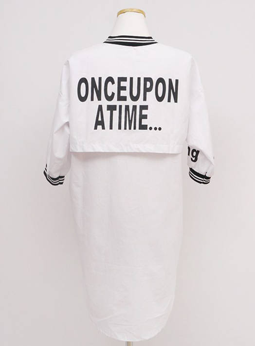 KoreanSportsStyleWomenBlouseLongCasualYoungLooseLetterPrinted-PFE072915BI