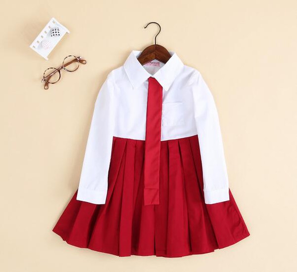 KoreanStyleCollegeSolidKidsDress-YMK082577