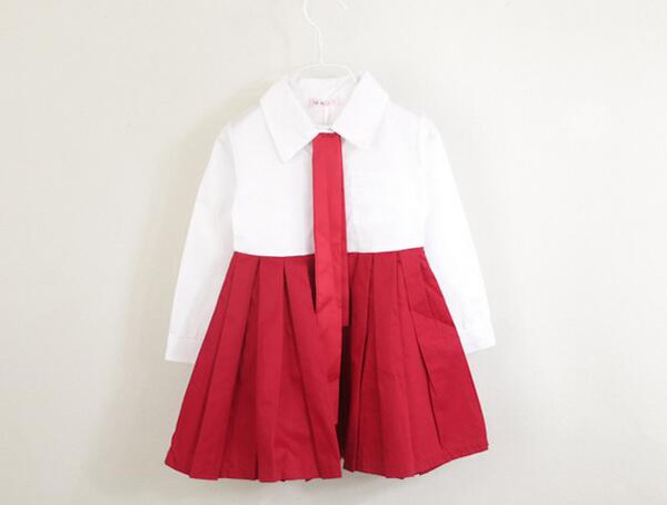 KoreanStyleCollegeSolidKidsDress-YMK082577