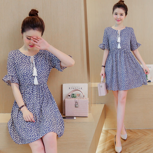 KoreanSweetFlareSleeveBandageShortBoutiqueDress-TZK071939