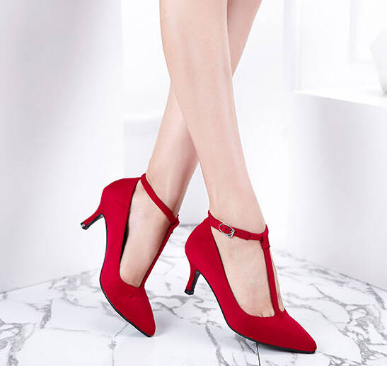 LadylikePointed-toeHighQualityRedPumpForWomen-XFE073101RD