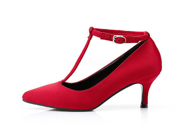 LadylikePointed-toeHighQualityRedPumpForWomen-XFE073101RD