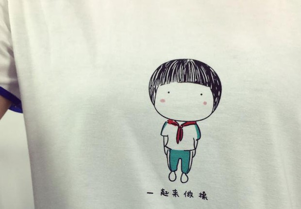 LatestKoreanCartoonPrintingCollegeStyleT-Shirt-ZMK032519WI