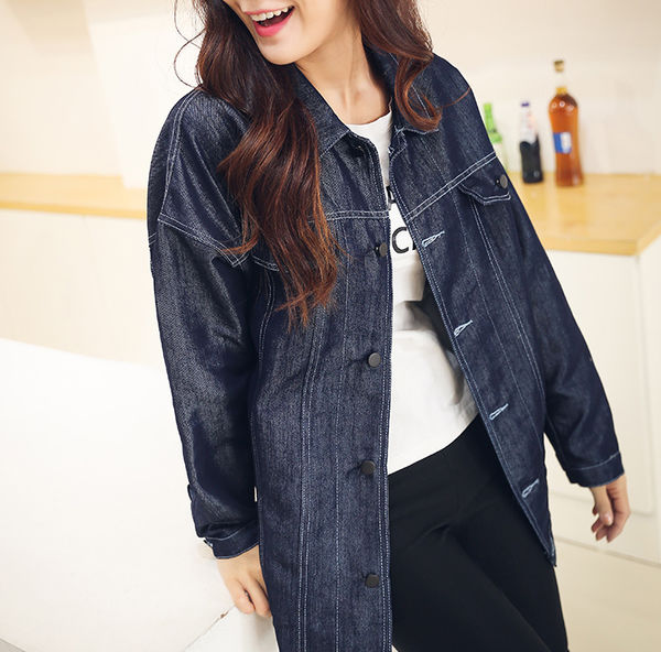Loose-fittingLongSleeveSolidColorCasualDenimJackets-XFE082819DB