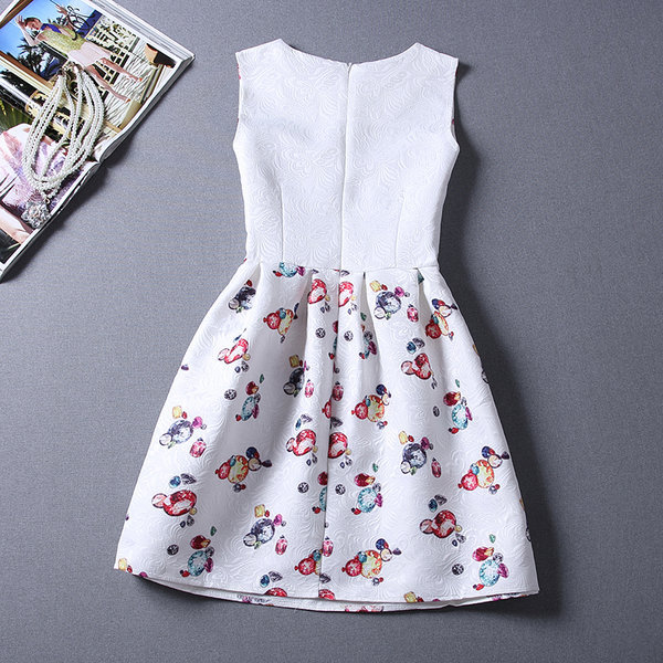 LovelyWomenO-neckSleevelessMiniDress-LYK022202