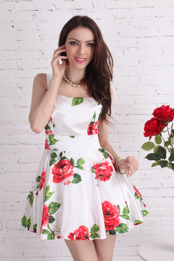 ModernTrendyFlowerPrintSquareCollarDress-CR052104