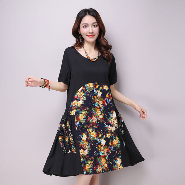 NationalStyleFloralPrintingLooseDress-FK041441