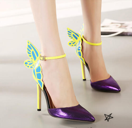 NewArrival2014AttractiveDesignedSharpToeButterflyWingDecoratedOne-buckleBeltThinHeelSandals-YJT061607PR