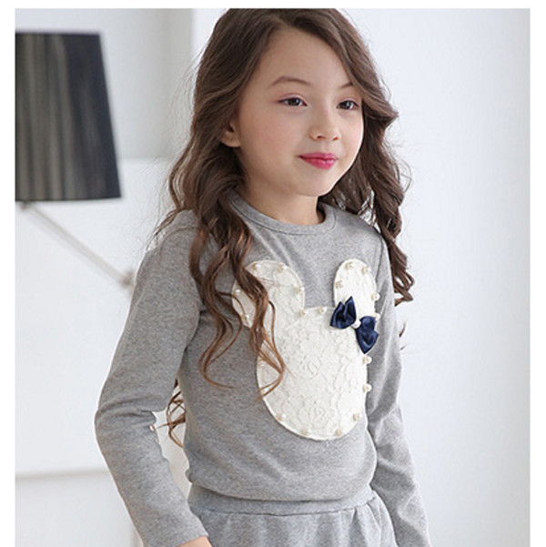 NewArrivalAppliquesLongSleeveChildrenTops-YHK090624