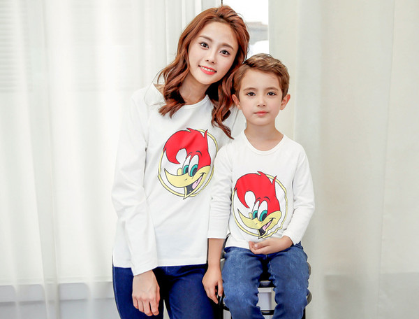 NewArrivalCartoonPrintLongSleeveTopsFamilySuits-YHK091840