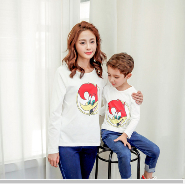 NewArrivalCartoonPrintLongSleeveTopsFamilySuits-YHK091840