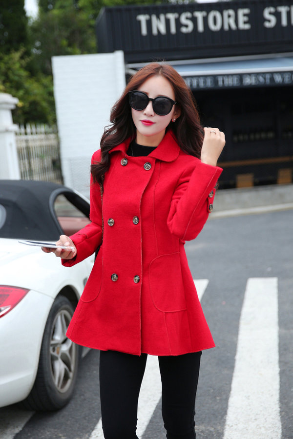 NewArrivalFashionWomenLongSleeveDouble-breastedWoolenCoats-ZME100830