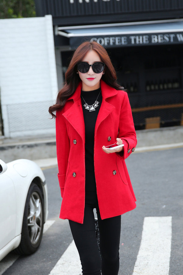 NewArrivalFashionWomenLongSleeveDouble-breastedWoolenCoats-ZME100830