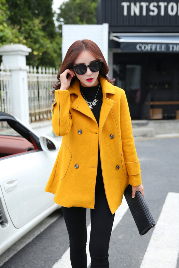 NewArrivalFashionWomenLongSleeveDouble-breastedWoolenCoats-ZME100830